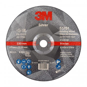 Зачистний круг 3M™ Silver T27 Inox ø230мм*7.0*22мм Зачистний круг 3M™ Silver T27 Inox ø230мм*7.0*22мм