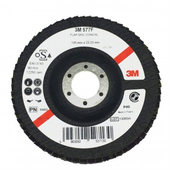 Пелюстковий шліфувальний круг 3M™ 577F ø125мм*22мм Р40