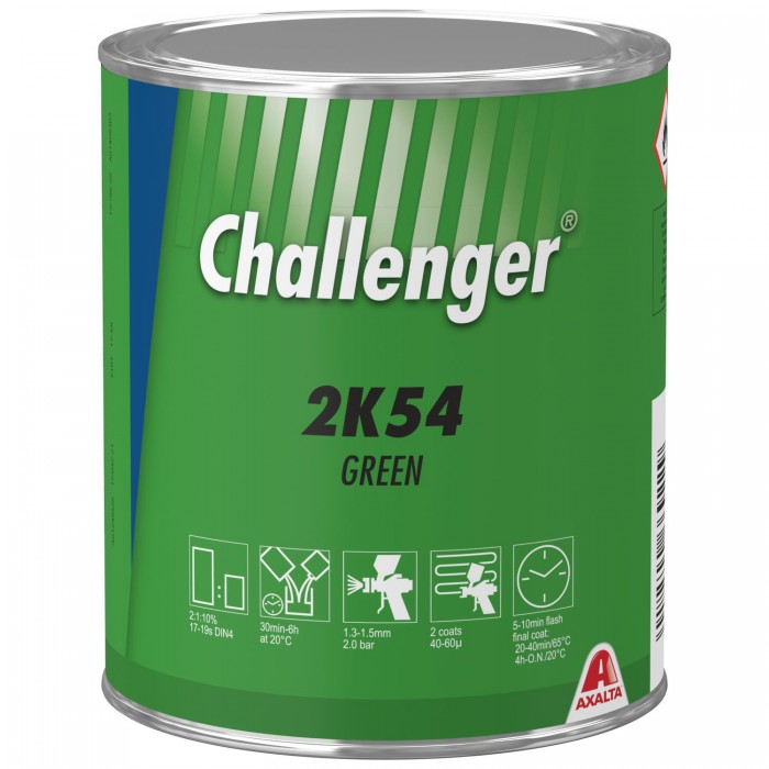 Двухкомпонентная эмаль Challenger 2K Topcoat 2K54 Green (1л)
