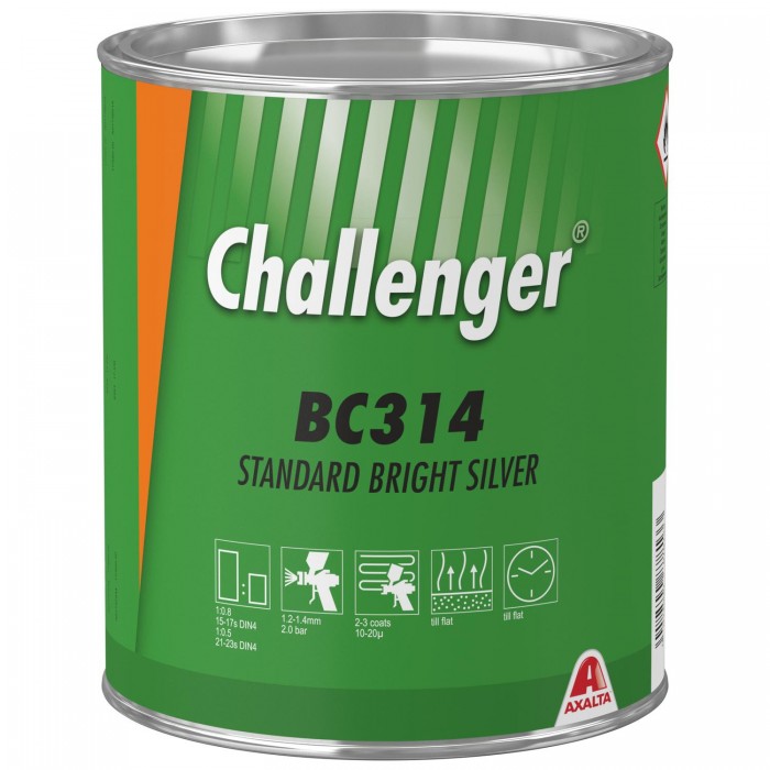 Базовое покрытие Challenger Basecoat BC314 Standard Bright Silver (3.5л)