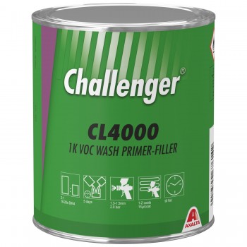 Кислотний грунт-наповнювач Challenger 1K VOC Wash Primer-Filler (1л) Кислотний грунт-наповнювач Challenger 1K VOC Wash Primer-Filler (1л)