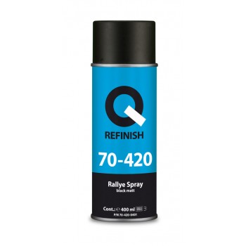 Фарба Q-Refinish Rallye Spray в аерозолі чорна матова (400мл) Фарба Q-Refinish Rallye Spray в аерозолі чорна матова (400мл)