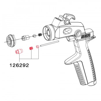 Фіксатор повітряного штока з ущільнювачем для краскопультів SATAminijet 3000