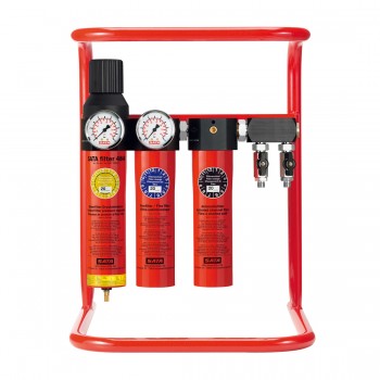 Триступеневий фільтр SATA filter 484 с регулятором тиску і вихідним блоком 2*1/4 з напільного підставкою