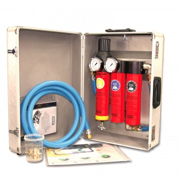 Триступеневий фільтр SATA filter 484 с регулятором тиску і вихідним блоком 2*1/4 в кейсі Триступеневий фільтр SATA filter 484 с регулятором тиску і вихідним блоком 2*1/4 в кейсі