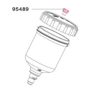 Пробка для кришки пластикового бачка SATA 95448 Пробка для кришки пластикового бачка SATA 95448