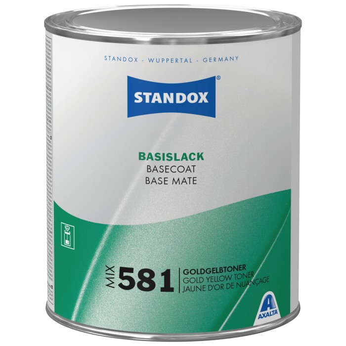 Базове покриття Standox Basecoat Mix 581 Gold Yellow Toner (1л)